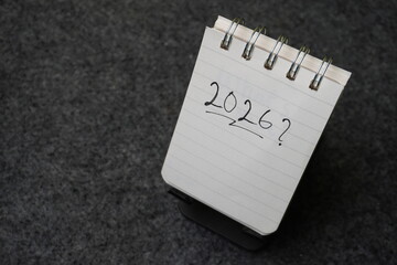 Hand Writing '2026?' Question on Global Strategy Map