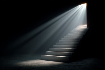  Conceptual staircase to glowing 2026 representing growth, ascension, and future success.

