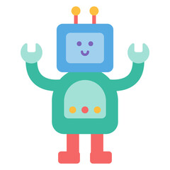 귀여운 안테나 로보트 일러스트