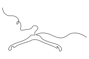 Minimal hanger continuous line art simple modern outline drawing

