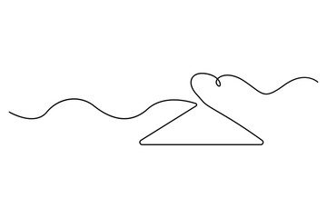 Obraz premium Minimal hanger continuous line art simple modern outline drawing 