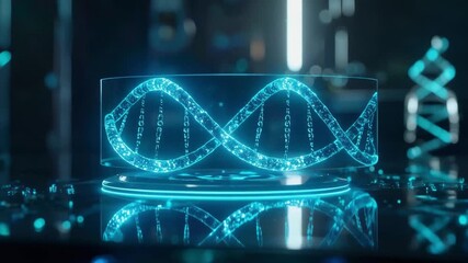 Decoding the Blueprint of Life: A glowing DNA strand visualization, illuminating the core of scientific understanding and technological advancement. - Powered by Adobe