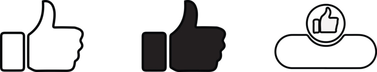 thumbs-up icon vector design Vector Art