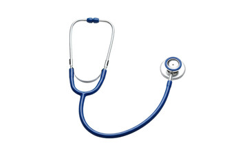 Blue stethoscope isolated on transparent background