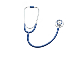 Blue stethoscope isolated on transparent background