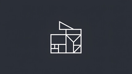 Abstract geometric logo design minimalist line art vector illustration perfect for modern brand identity