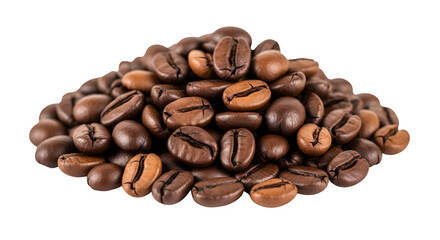Roasted Coffee Beans, isolated on transparent background