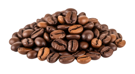 Roasted Coffee Beans, isolated on transparent background