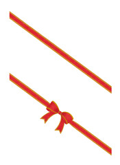 赤リボンの華やかなデコレーションライン