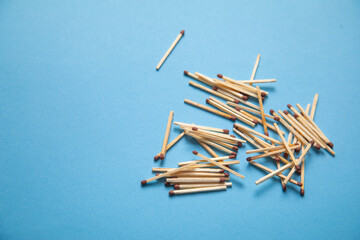 Match on the blue background.