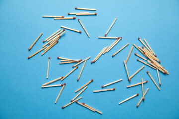 Match on the blue background.