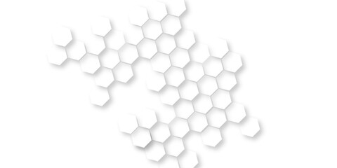 Abstract hexagonal pattern on white background, futuristic minimal honeycomb mosaic white background, eamless pattern with hexagon, luxury white patseamless bright white abstract honeycomb background.