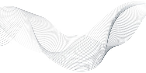 Abstract wave line design with flowing on white background, grey smooth element swoosh speed wave modern stream background, with business lines white vector illustration.
