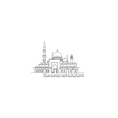 Fototapeta premium Artistic sketch of a historic cityscape with buildings and trees