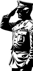 Veteran&rsquo;s Salute in Profile silhouette