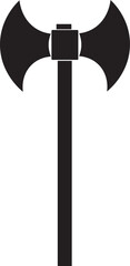 Two bladed battle axe symbol. illustration