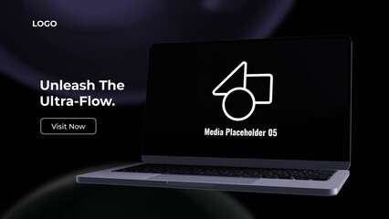 Modern Laptop Promo Display