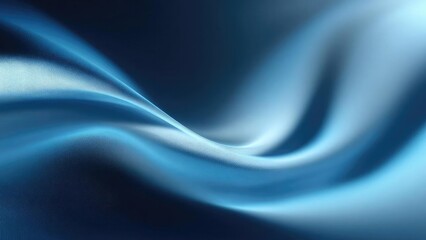 Fototapeta premium Blue silky fabric with smooth flowing folds and waves. Concept Blue Silk, Fluid Draping, Smooth Wave Folds, Lustrous Sheen, Elegant Motion