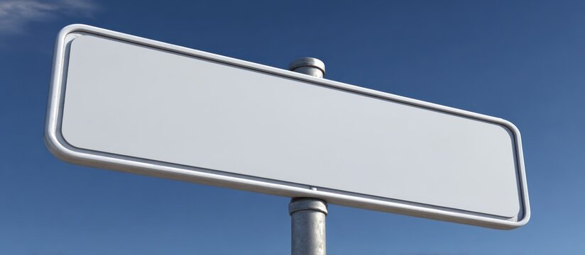 Blank Sign Against Blue Sky.