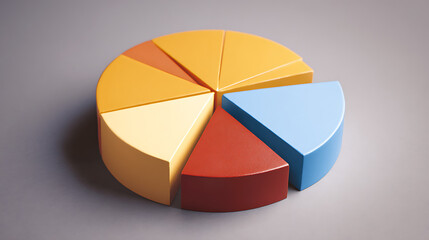 Fototapeta premium Detailed pie chart depicting fixed income investment distribution