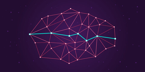 The shortest way to connect two points efficiently in a network