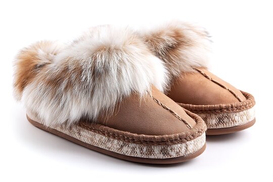Luxurious fur slippers for cozy winter nights and relaxing weekends at home, comfortable and stylish footwear, a perfect gift for her, home fashion