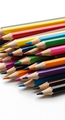 Vibrant Stack of Colored Pencils for Creative Projects.