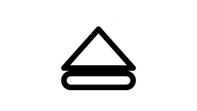 Eject icon animation suitable for technology or software designs.