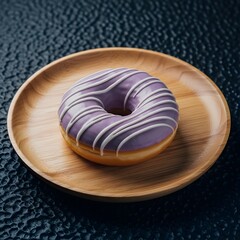 Indulge in vibrant purple donut delight, perfect for sweet cravings today