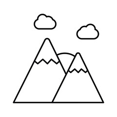 Sunset Hills Vector icon which can easily modify or edit