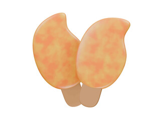 exotic mango popsicle icon 3d illustration render