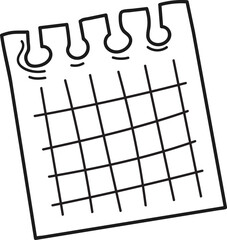 Blank notebook paper grid for planning schedule