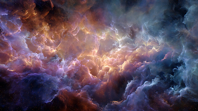 Human consciousness represented as a vast, colorful nebula in deep space (1)