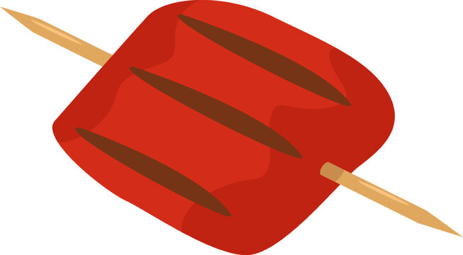 Grilled meat skewer for a summer barbecue meal