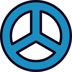 Peace symbol design representing global unity and anti war