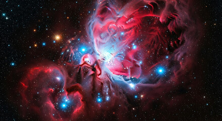 Blue And Gold Galactic Core With Stars