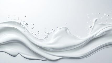 Abstract White Liquid Splash and Wave Background abstract background milk splash white liquid stream
