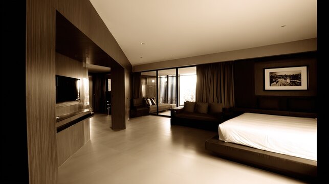 order. A bright and simple room with clean lines and spacious furniture arrangement. lifestyle magazines, social media lookbooks, designed for lifestyle magazines and social media content.