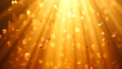 Yellow light with lots of confetti