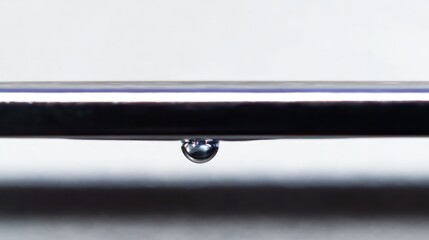 Liquid mercury droplets slide off the smooth glass surface, leaving mirror like marks. Specially designed for biotechnology research and exchange.