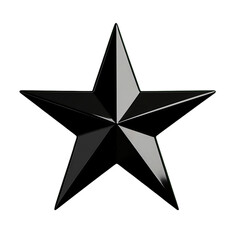 Obraz premium Five-Pointed Star with Metallic Reflection