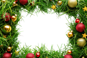 Festive Christmas frame with ornaments