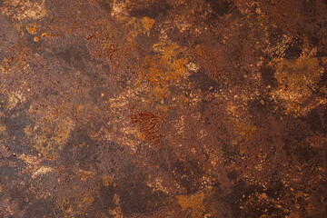 Rusty metal texture with rich brown and orange oxidation patterns