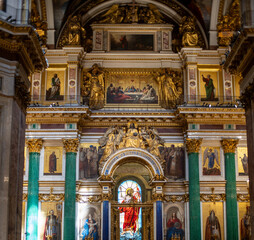 st isaac cathedral church building architecture interior, basilica religion europe