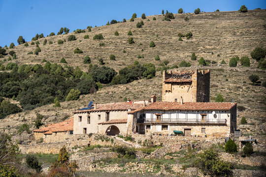 Torre Segura, 15th century, Fortified heritage farmhouse, Morella, province of Castell&oacute;n, Valencian Community, Spain