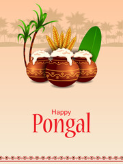 Happy Pongal holiday religious festival celebration background