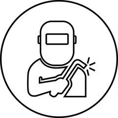 Construction worker icon builder plumber painter welder engineer maintenance labor character vector pack, black and white and solid professional industry tool avatar symbols for service and repair