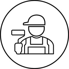 Construction worker icon builder plumber painter welder engineer maintenance labor character vector pack, black and white and solid professional industry tool avatar symbols for service and repair
