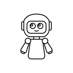 Ai agent line icon vector design