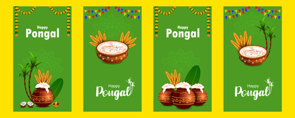 Happy Pongal holiday religious festival celebration background